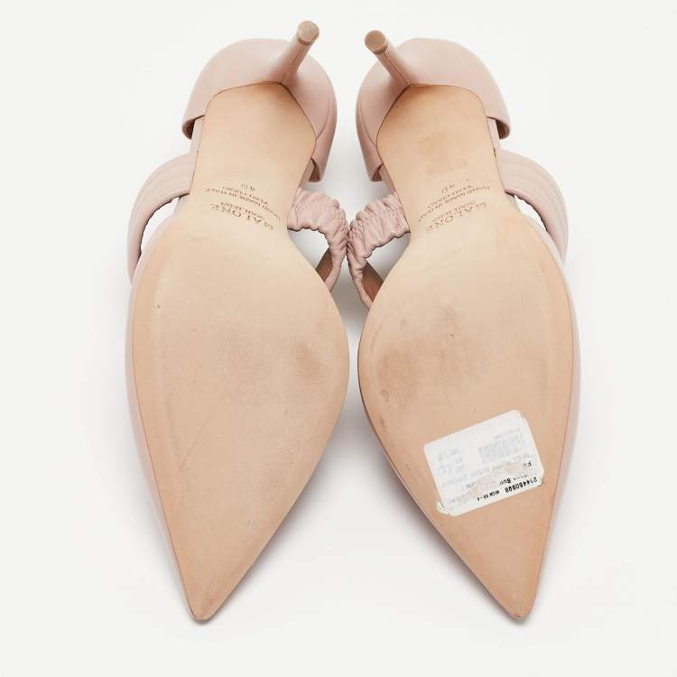 Pre Owned Malone Souliers Pink Leather Mida Pumps Size 40