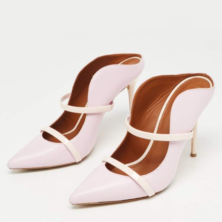 مملوكة مسبقًا Malone Souliers  Pink Leather Maureen Mules Size 37