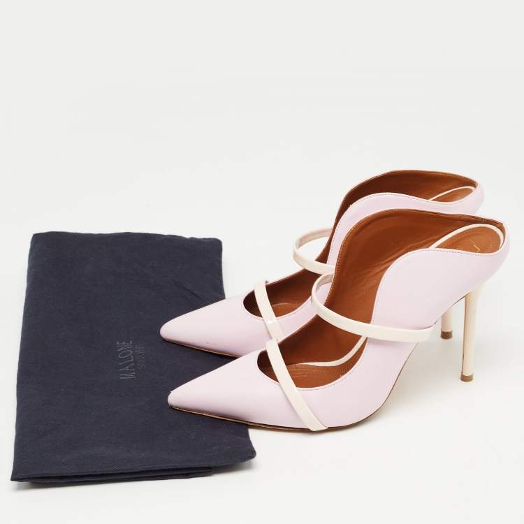 مملوكة مسبقًا Malone Souliers  Pink Leather Maureen Mules Size 37