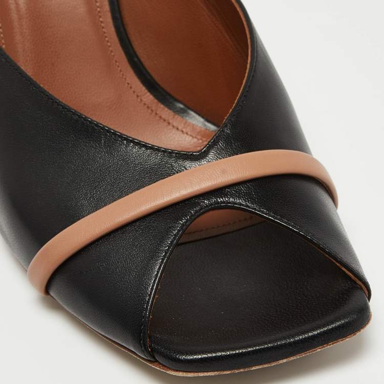 مملوكة مسبقًا Malone Souliers Black Leather Lucia Mules Size 39.5
