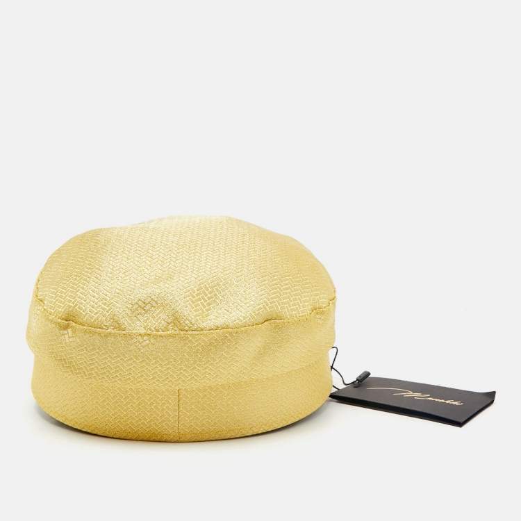 Pre Owned Manokhi by Toukitsou Gold Brocade Greek Fisherman Hat M