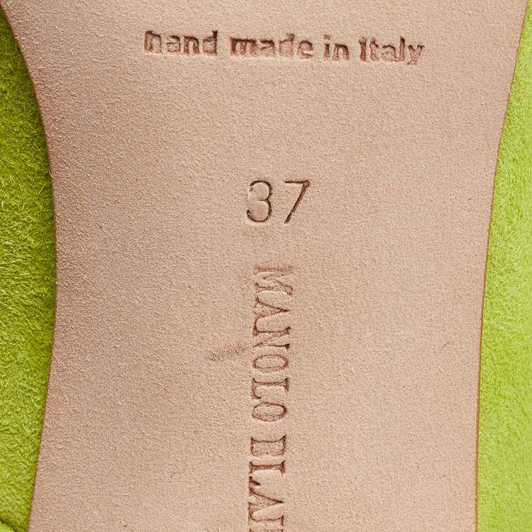 Pre Owned Manolo Blahnik Multicolor Suede Peep Toe Pumps Size 37