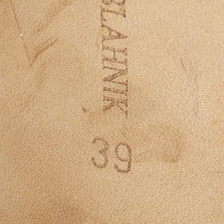 Pre Owned Manolo Blahnik Beige Patent Leather Tayler D'orsay Pumps Size 39