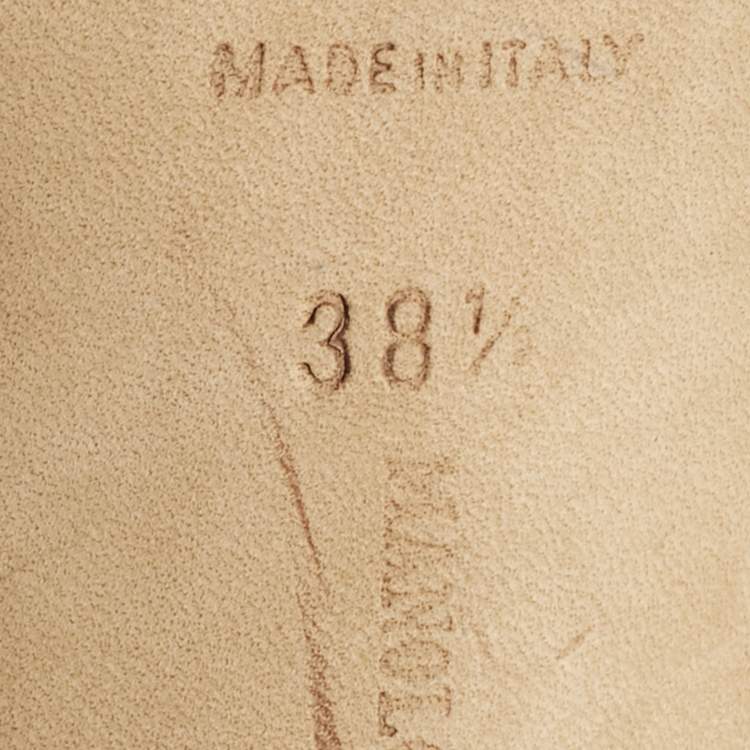 Pre Owned Manolo Blahnik Blue Suede Ankle Strap Sandals Size 38.5