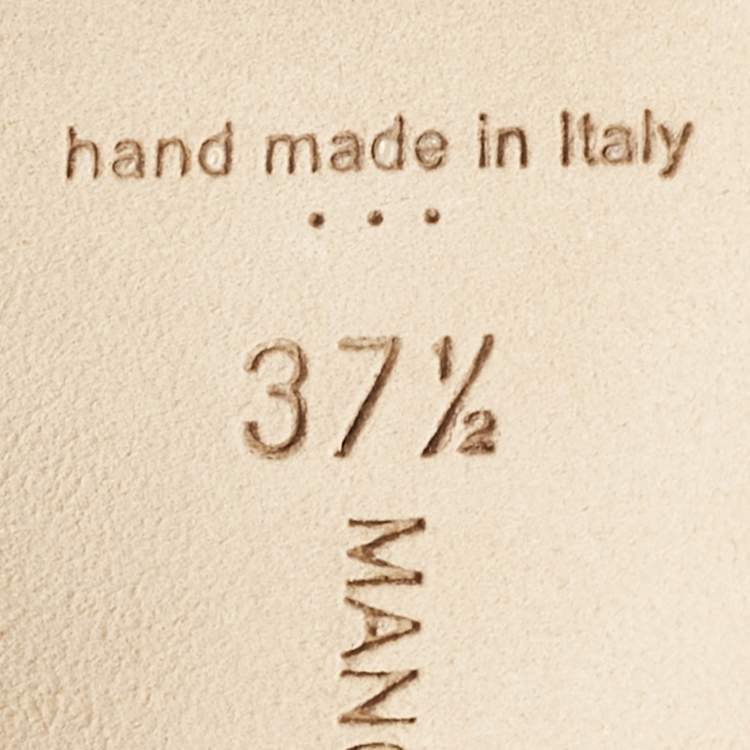 Pre Owned Manolo Blahnik Silver Lurex Fabric Hangisi Pumps Size 37.5