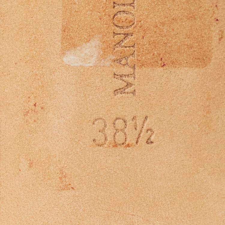 Pre Owned Manolo Blahnik Purple Suede Round Toe Pumps Size 38.5