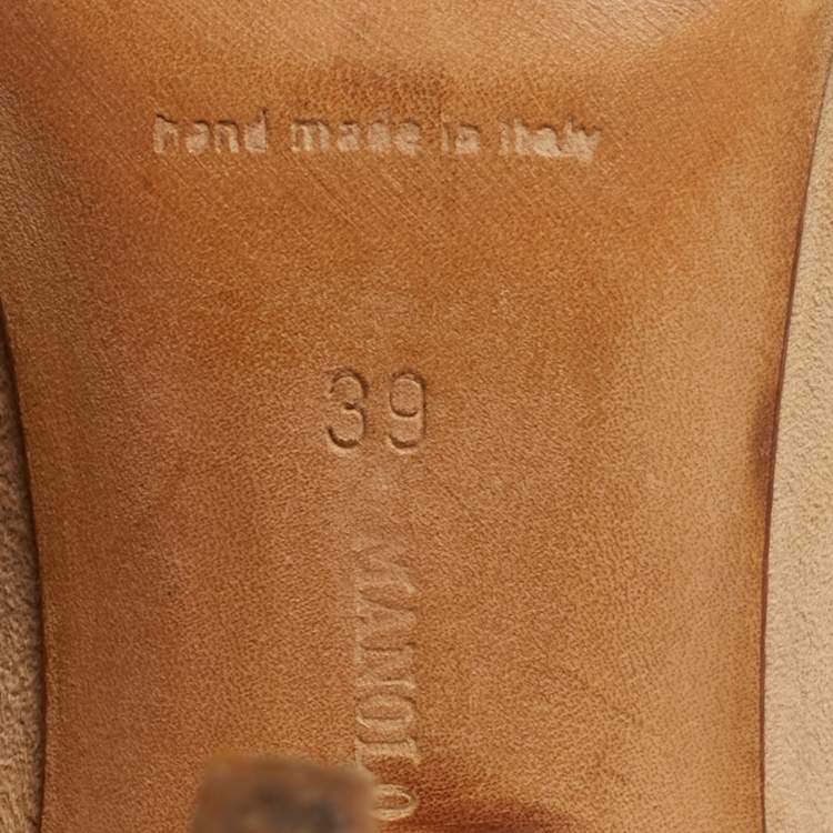 مملوكة مسبقًا Manolo Blahnik BB Size 39 Beige Suede Pumps