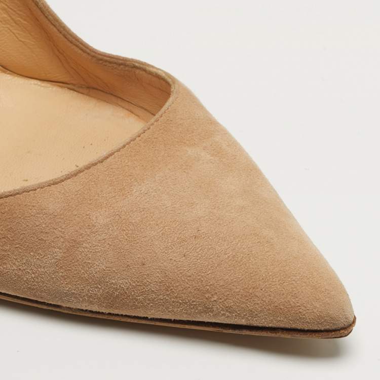 مملوكة مسبقًا Manolo Blahnik BB Size 39 Beige Suede Pumps
