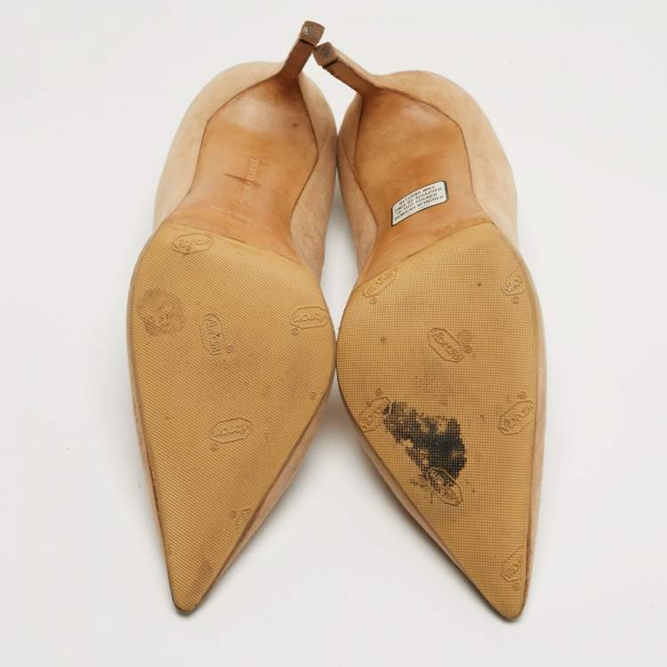 مملوكة مسبقًا Manolo Blahnik BB Size 39 Beige Suede Pumps