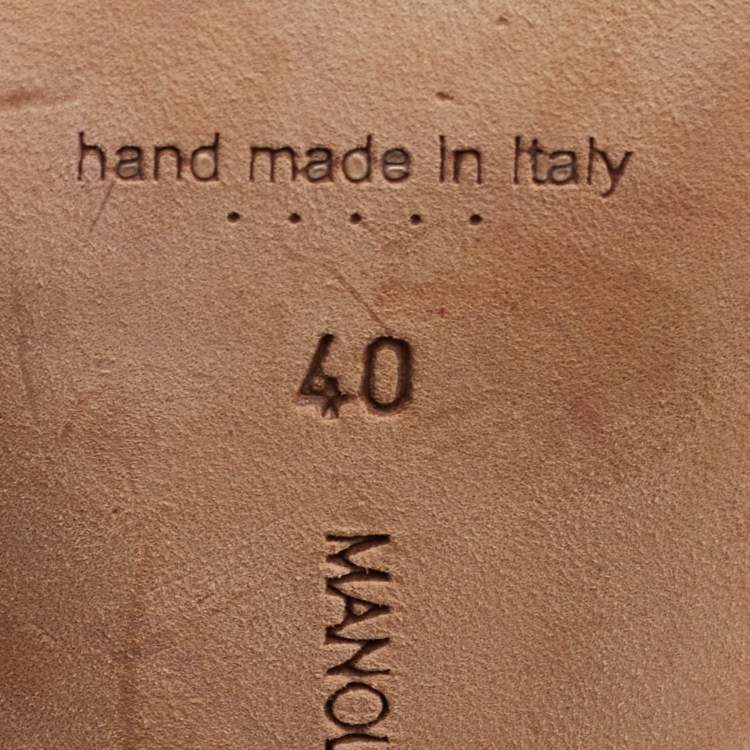 Pre Owned Manolo Blahnik Maysale Size 40 Purple Suede Mules