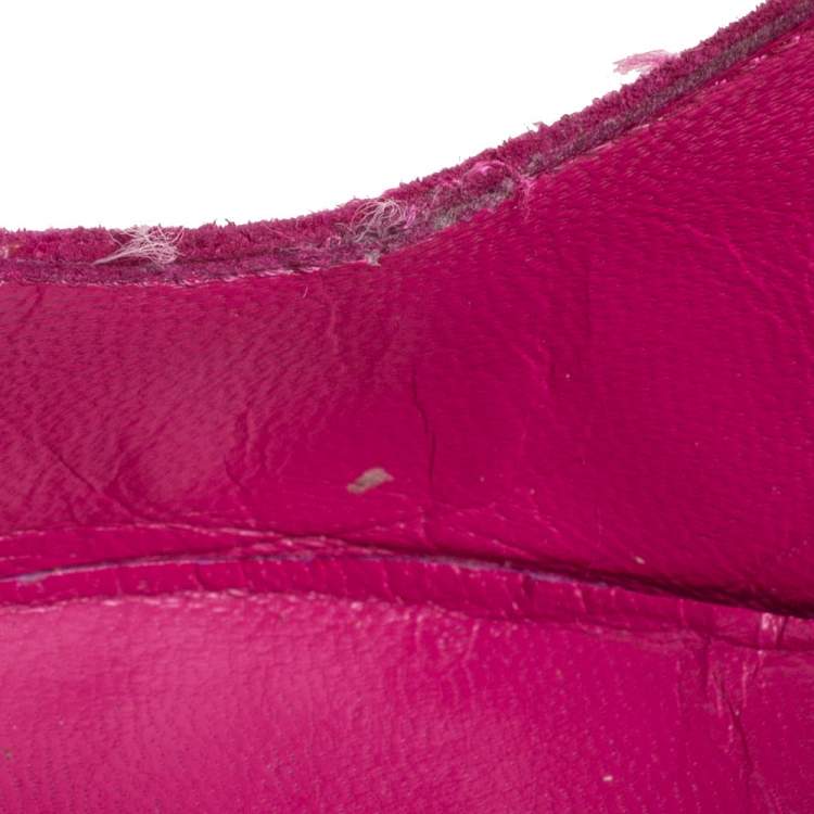 Pre Owned Manolo Blahnik Pink Suede BB Pointed Toe Pumps Size 39