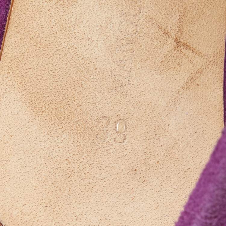 Pre Owned Manolo Blahnik  Purple Suede Tayler D'orsay Pointed Toe Pumps Size 39
