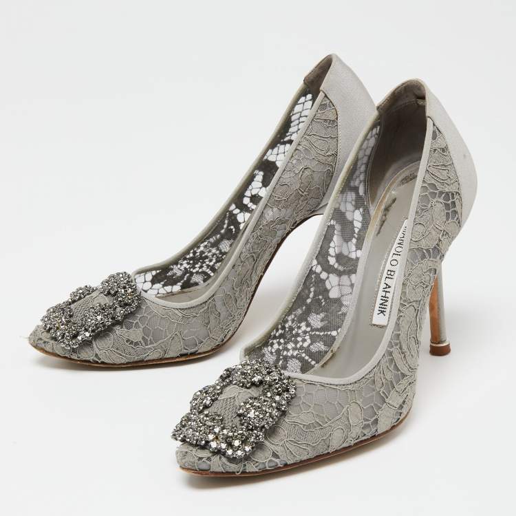 Grey hotsell lace heels