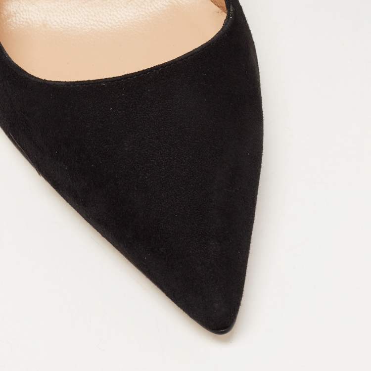 مملوكة مسبقًا Manolo Blahnik Black Suede BB Pumps Size 39.5