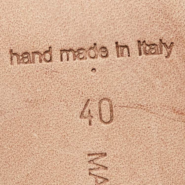 Pre Owned Manolo Blahnik Black Leather Slingback Pumps Size 40