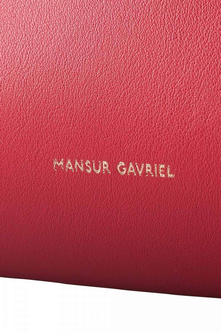 Pre Owned Mansur Gavriel Flamma/Flamma Leather Large Tote