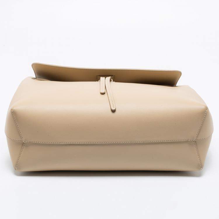 Pre Owned Mansur Gavriel Beige Leather Lady Tote