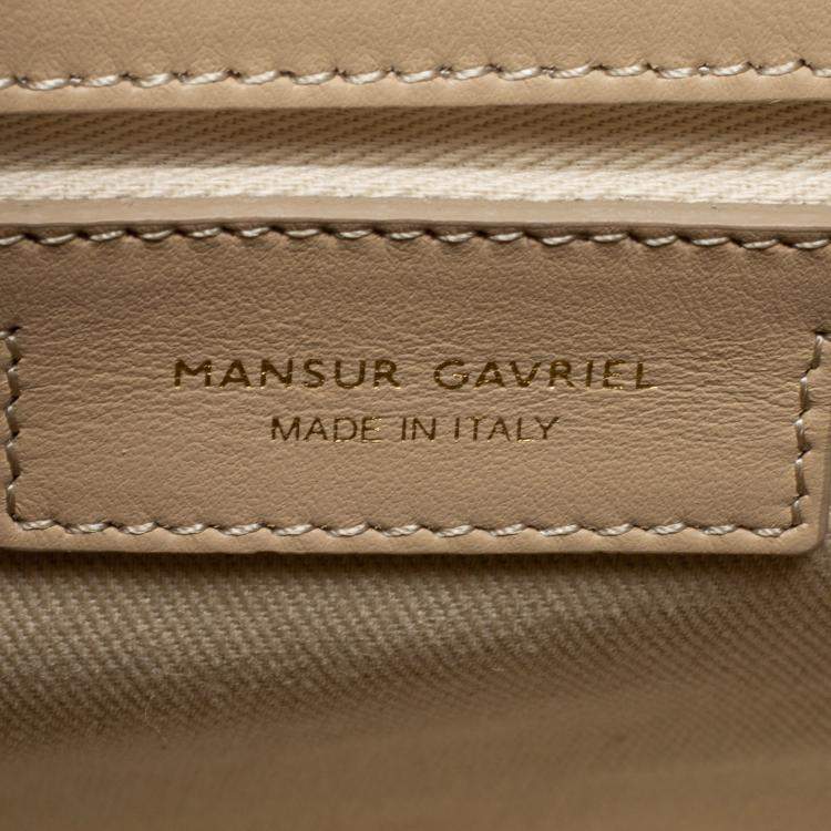Pre Owned Mansur Gavriel Beige Leather Lady Tote