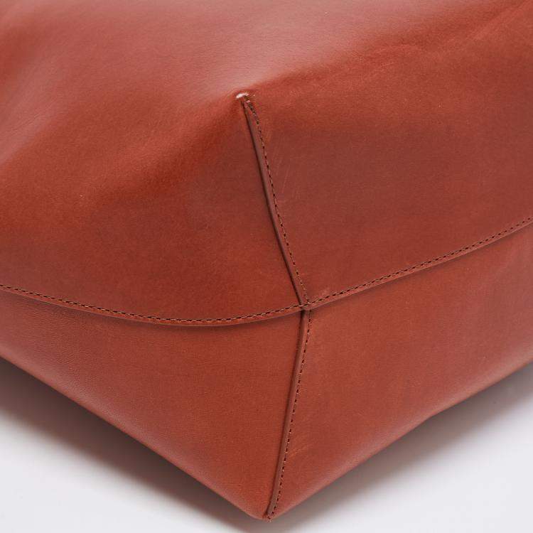 Pre Owned Mansur Gavriel Brandy Leather Bucket Bag  