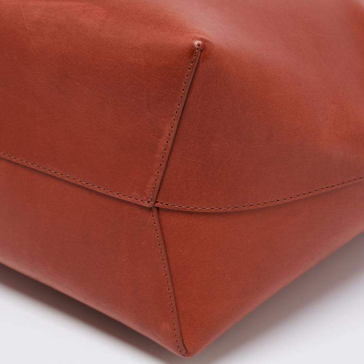 Pre Owned Mansur Gavriel Brandy Leather Bucket Bag  