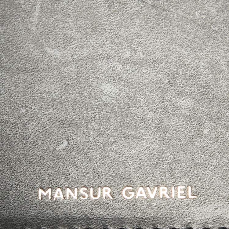 Pre Owned Mansur Gavriel Black Leather  Drawstring Bucket Bag