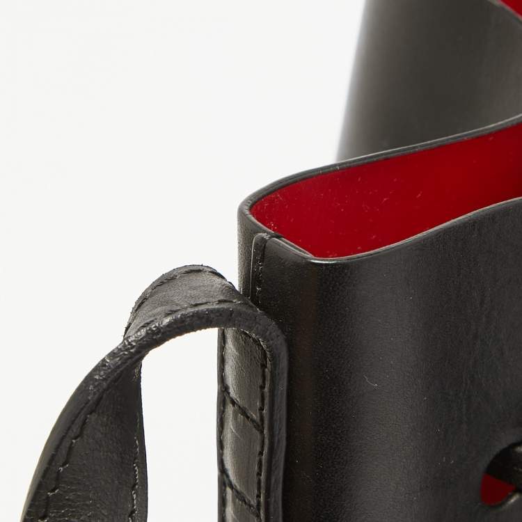 Pre Owned Mansur Gavriel Black Leather  Drawstring Bucket Bag