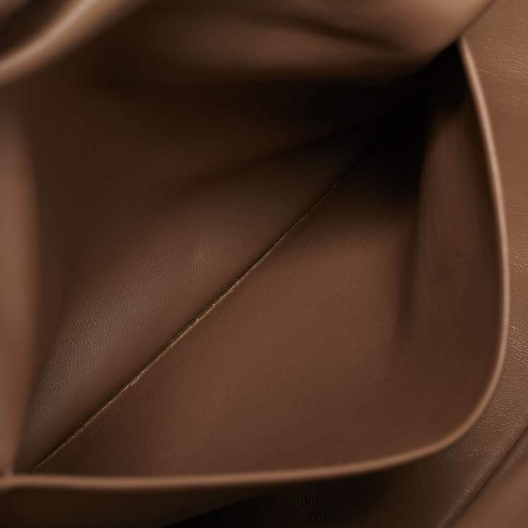 Pre Owned Mansur Gavriel Beige Leather Cloud Clutch