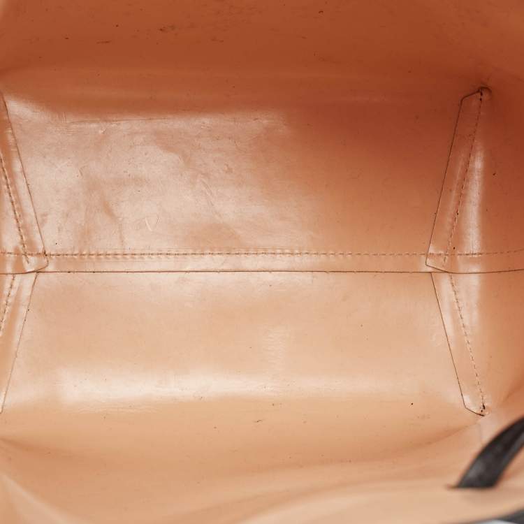 Pre Owned Mansur Gavriel Black Leather Large Drawstring Bucket Bag