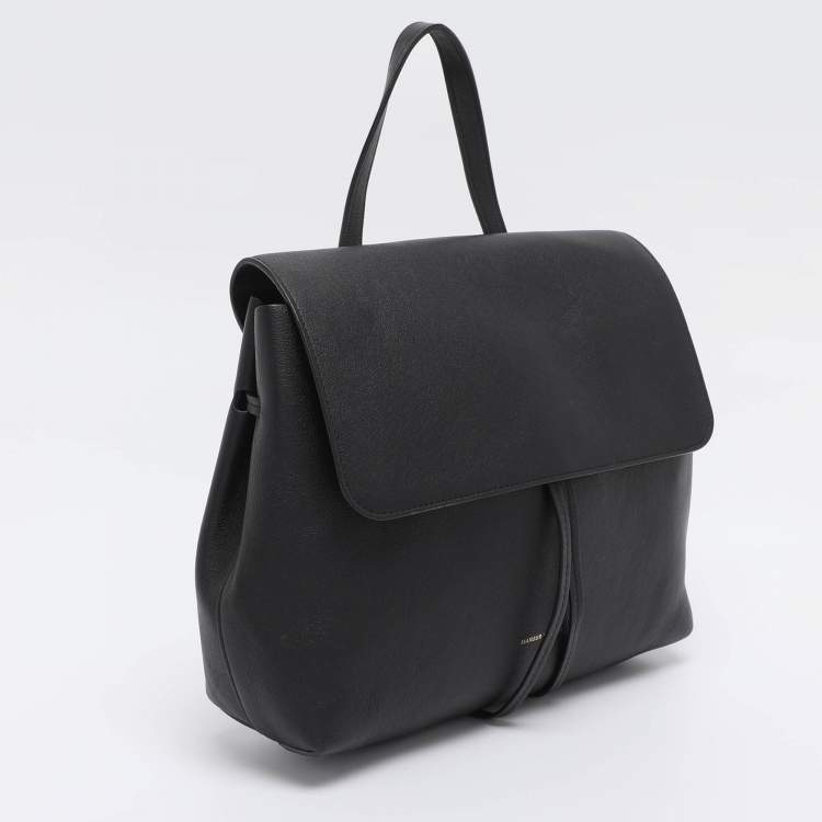 Pre Owned Mansur Gavriel Black Leather Lady Top Handle Bag