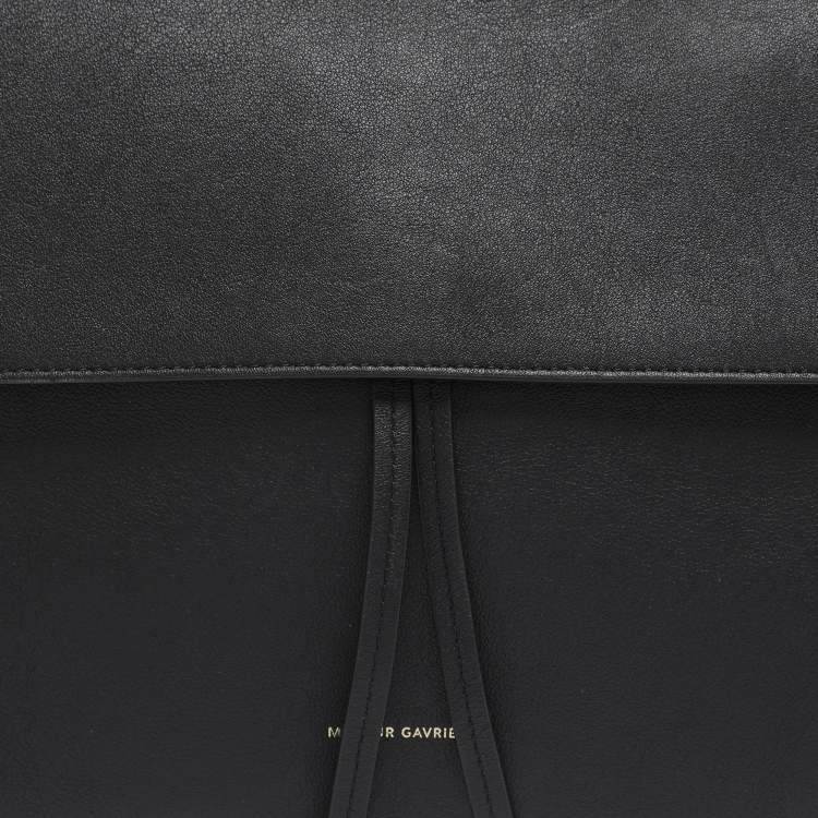 Pre Owned Mansur Gavriel Black Leather Lady Top Handle Bag