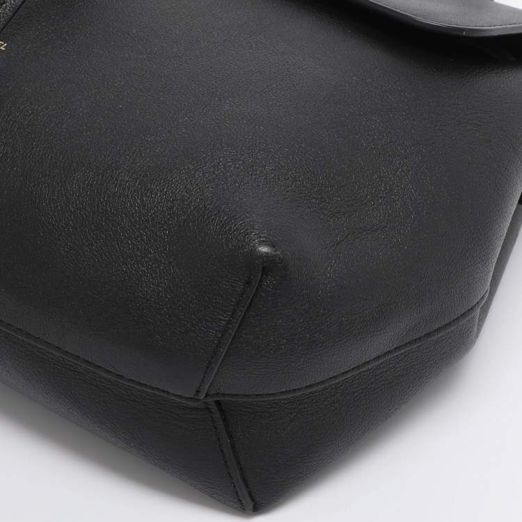 Pre Owned Mansur Gavriel Black Leather Lady Top Handle Bag