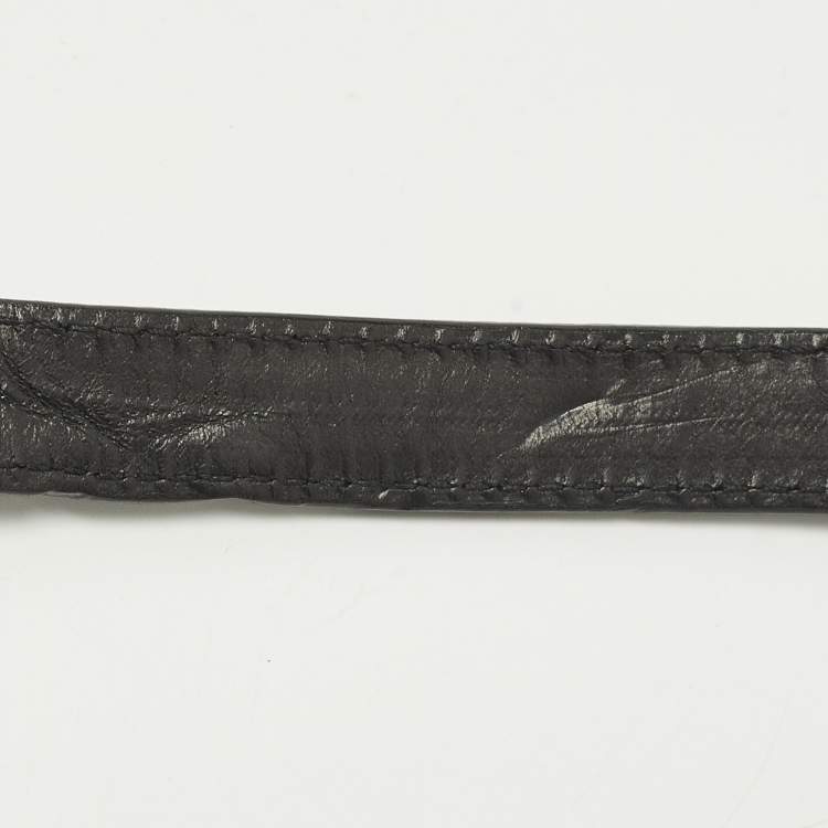 Pre Owned Mansur Gavriel Lady Flap Black Leather Top Handle Bag