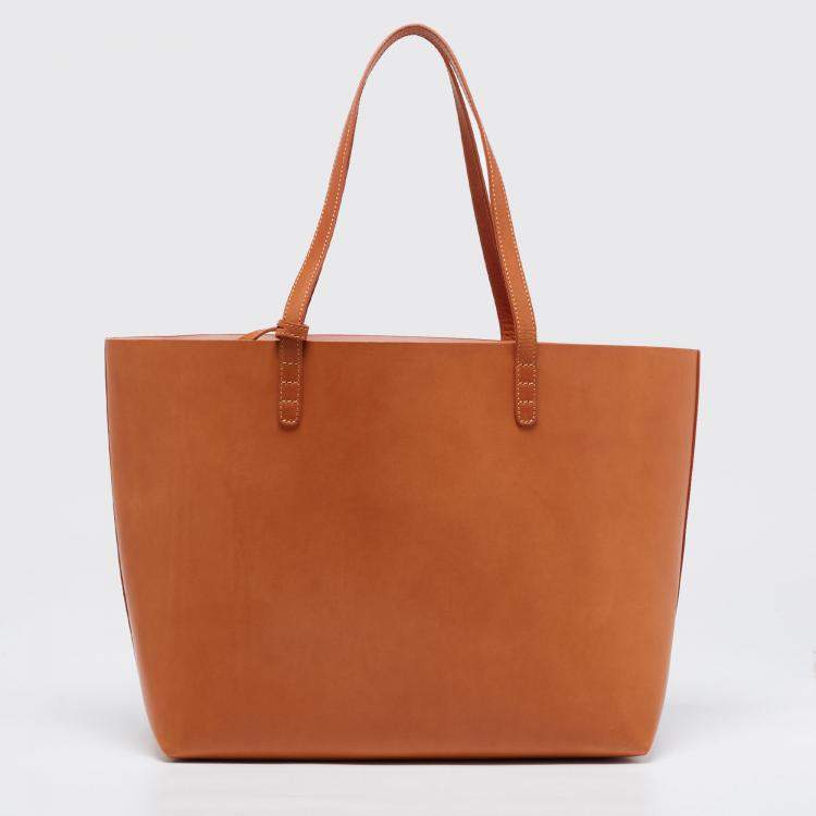 Pre Owned Mansur Gavriel Cammello/Rosa Leather Large Tote