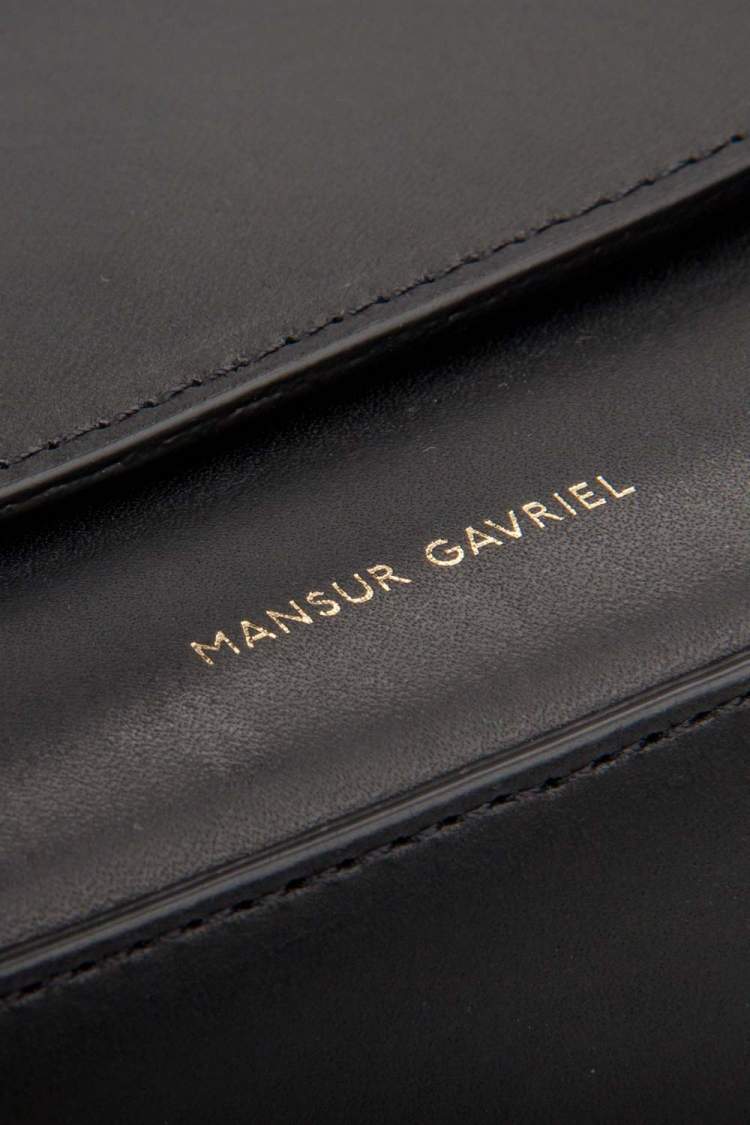 Pre Owned Mansur Gavriel Black Leather Crossbody Bag
