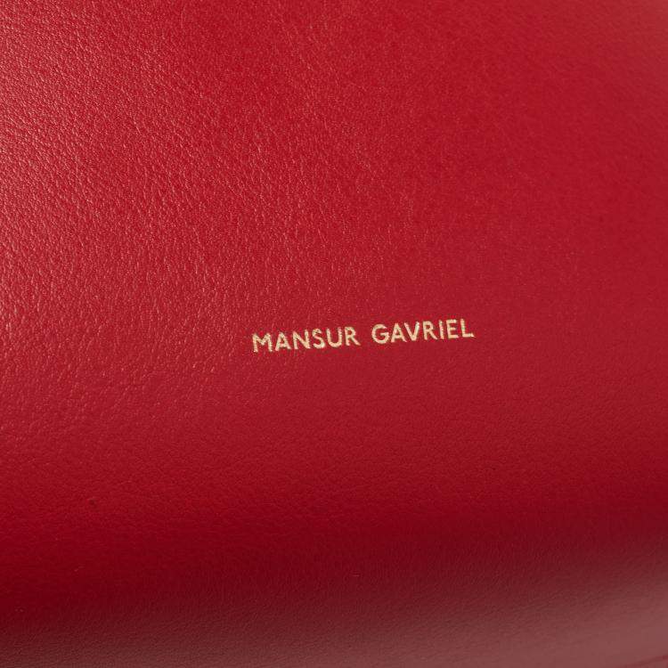 Pre Owned Mansur Gavriel Red Leather Mini Backpack