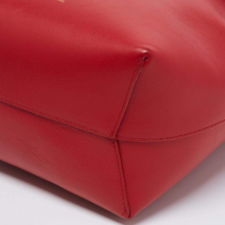 Pre Owned Mansur Gavriel Red Leather Mini Backpack
