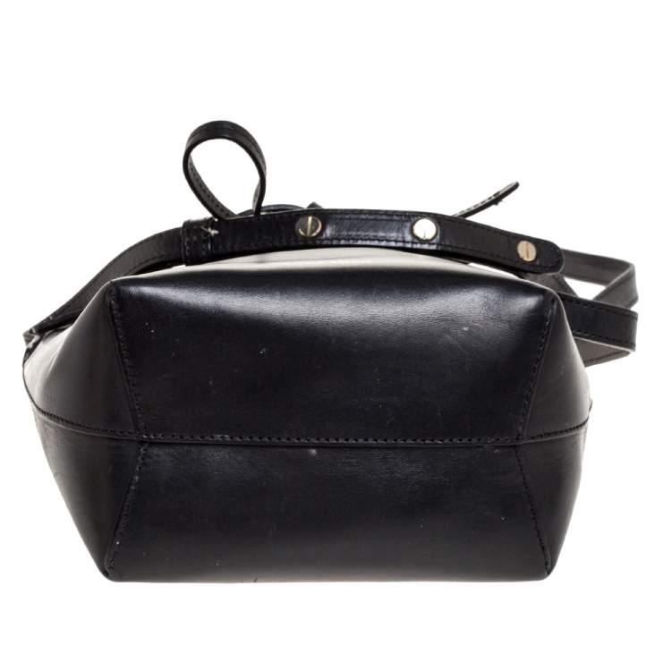مملوكة مسبقًا Mansur Gavriel Black Leather Mini Bucket Bag