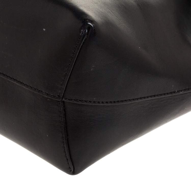 مملوكة مسبقًا Mansur Gavriel Black Leather Mini Bucket Bag