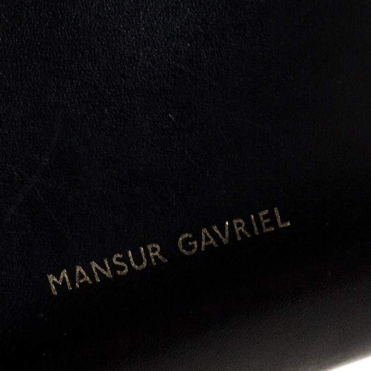 مملوكة مسبقًا Mansur Gavriel Black Leather Mini Bucket Bag