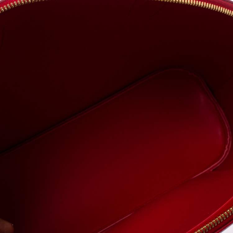 Pre Owned Mansur Gavriel Red Leather Dome Satchel