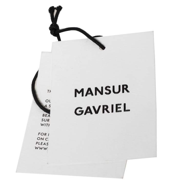 Pre Owned Mansur Gavriel Salmon Pink Leather Protea Drawstring Shoulder Bag