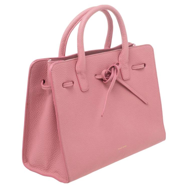 Pre Owned Mansur Gavriel Pink Leather Sun Tote