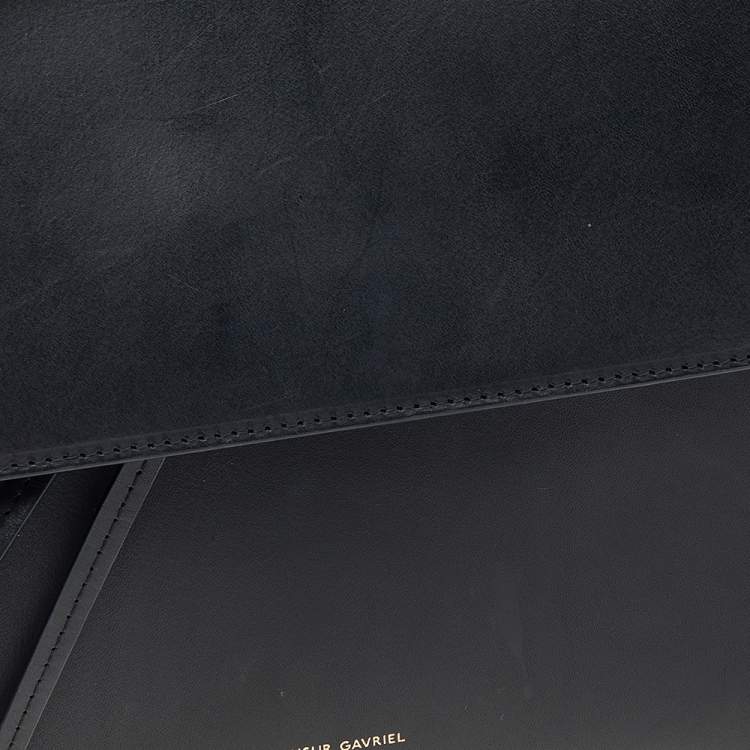 Pre Owned Mansur Gavriel Black Leather Mini Lady Bag