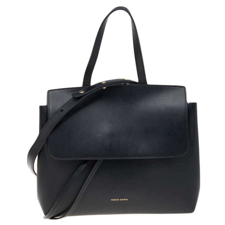 Pre Owned Mansur Gavriel Black Leather Mini Lady Bag