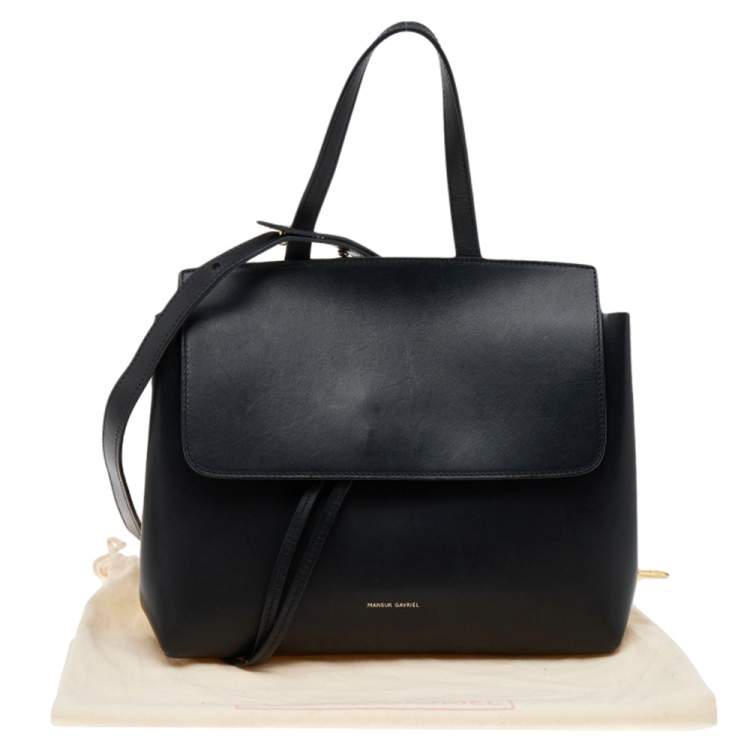 Pre Owned Mansur Gavriel Black Leather Mini Lady Bag