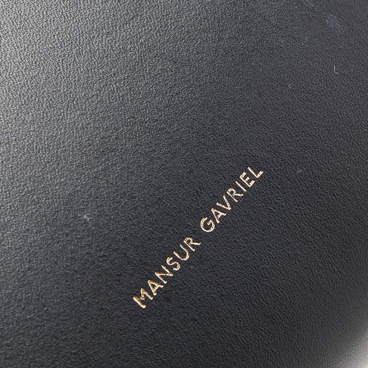 Pre Owned Mansur Gavriel Black Leather Mini Lady Bag
