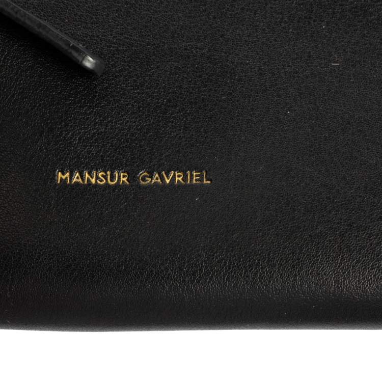 Pre Owned Mansur Gavriel Black Leather Drawstring Backpack