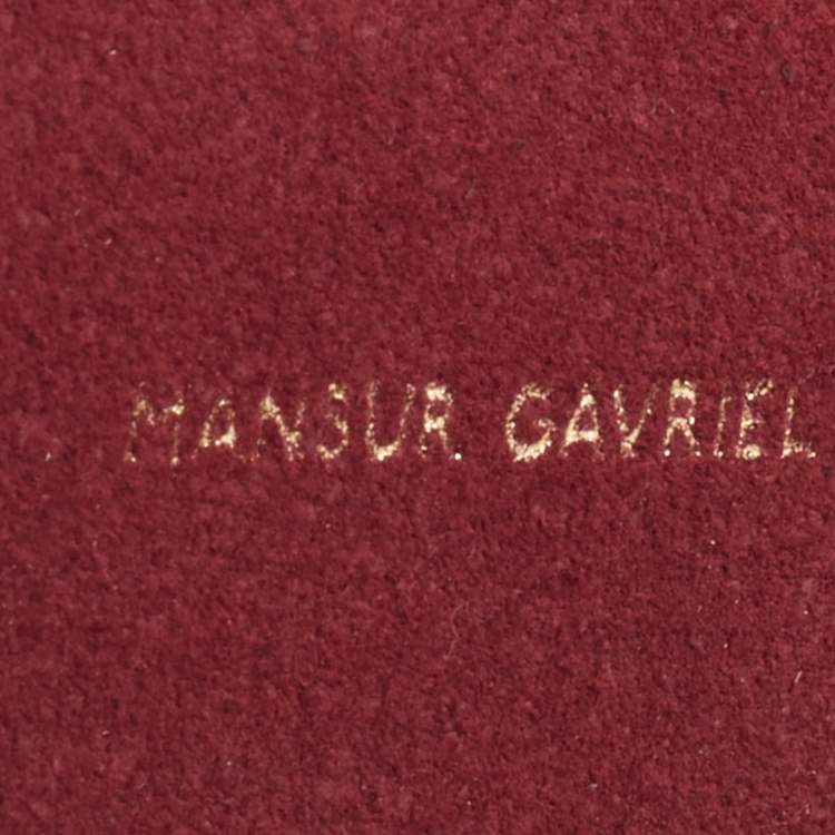 مملوكة مسبقًا Mansur Gavriel Burgundy Suede Lady Top Handle Bag