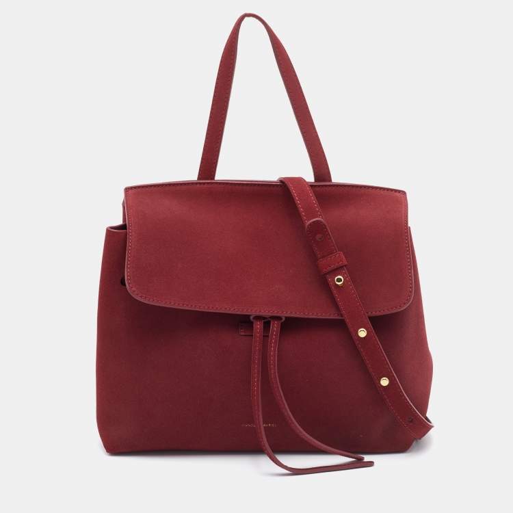 مملوكة مسبقًا Mansur Gavriel Burgundy Suede Lady Top Handle Bag