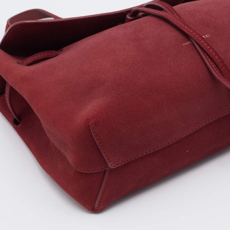 مملوكة مسبقًا Mansur Gavriel Burgundy Suede Lady Top Handle Bag